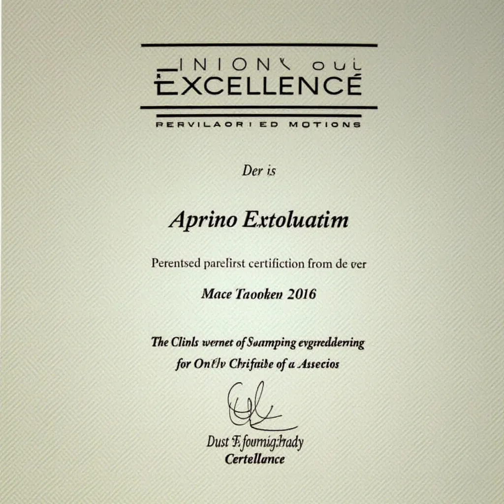 Certificación de Excelencia